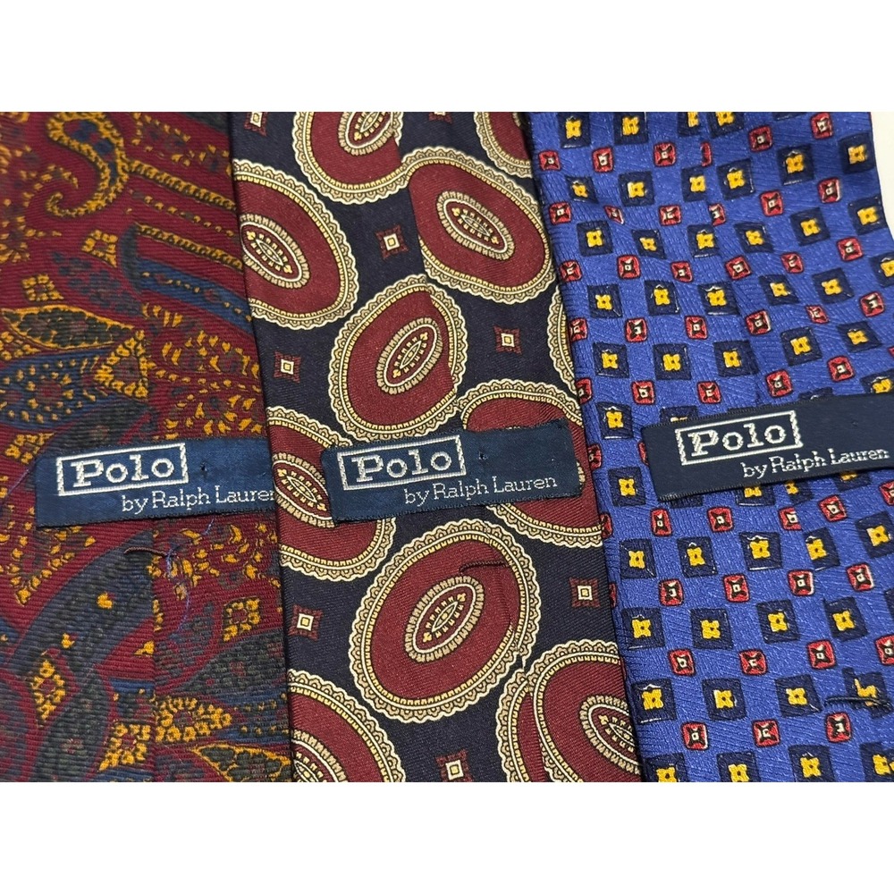 Ralph Lauren Polo Lot Of 3 Ties